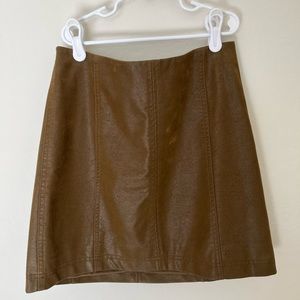 Faux leather Free People Mini skirt